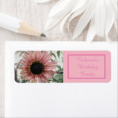 Bleek Roze zonnebloem Etiket op Eigen Voedsel (Insitu)