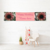Bleek - roze zonnebloem , speciaal gepersonaliseer spandoek (Insitu)