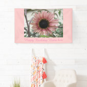 Bleek - roze zonnebloem , speciaal gepersonaliseer spandoek (Insitu)