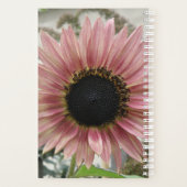 Bleek roze zonnebloem, speciaal gepersonaliseerd planner (Achterkant)