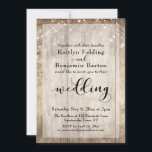Bleek Rustic Wood en White Lights Wedding Kaart<br><div class="desc">Met een bleke bruine houtachtergrond en dubbele snaren van twinkelende lichte accenten, heb ik een prachtige moderne manuscriptdoopvont aan de grafiek van de creëer gecombineerd die zeer belangrijke woorden en zinnen in dit populaire collectie afschilderen. In dit hoesje, leest de manuscriptdoopvont "bruiloft " en "en". Dan zie je ook 'Mr'...</div>