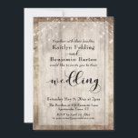 Bleek Rustic Wood en White Lights Wedding Kaart<br><div class="desc">Met een bleke bruine houtachtergrond en dubbele snaren van twinkelende lichte accenten, heb ik een prachtige moderne manuscriptdoopvont aan de grafiek van de creëer gecombineerd die zeer belangrijke woorden en zinnen in dit populaire collectie afschilderen. In dit hoesje, leest de manuscriptdoopvont "bruiloft " en "en". Dan zie je ook 'Mr'...</div>