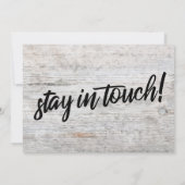 Bleek Rustisch hout "We hebben ons verplaatst"-ins (Achterkant)