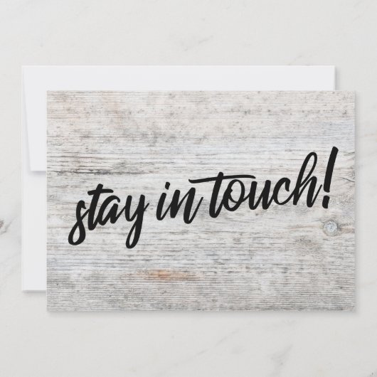 Bleek Rustisch hout "We hebben ons verplaatst"-ins (Achterkant)