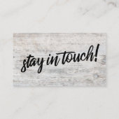 Bleek Rustisch hout "We hebben ons verplaatst"-ins Informatiekaartje (Achterkant)