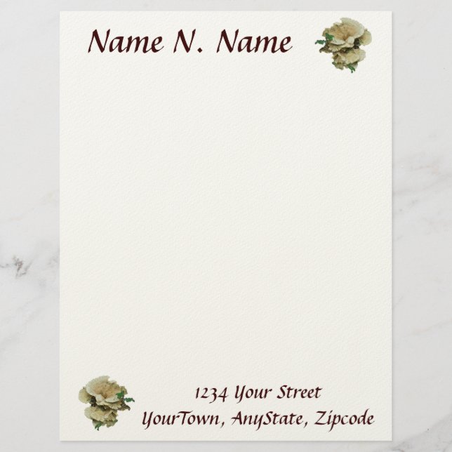 Bleek Shelf Fungus Coordinating Items Letterhead Persoonlijk Briefhoofd (Voorkant)
