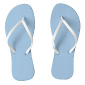 Bleek Sky Blue Solid Color Print Teenslippers (Voetbed)