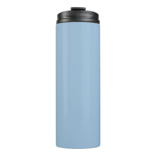 Bleek Sky Blue Solid Color Print Thermosbeker (Voorkant)