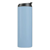 Bleek Sky Blue Solid Color Print Thermosbeker (Gedraaid links)