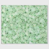 Bleek smaragd en pistache geplaveide patchwork cadeaupapier (Vlak)