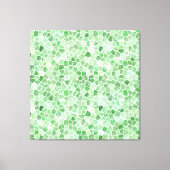 Bleek smaragd en pistache gestructureerde patchwor canvas afdruk (Voorkant)