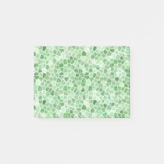 Bleek smaragd en pistache keien patchwork post-it® notes (Voorkant)