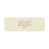 Bleek Stofgeel | Chic Eenvoudige Schone Bruiloft Etiket (Voorkant)