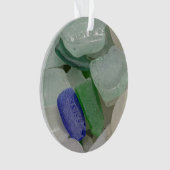 Bleek strand glas ornament (voorkant)