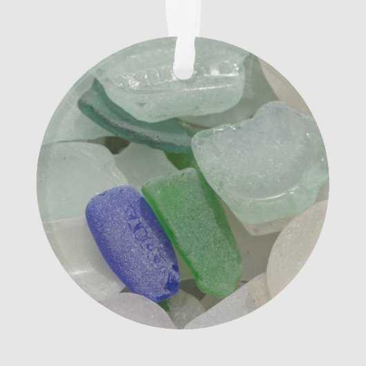 Bleek strand glas ornament (achterkant)