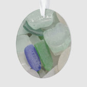 Bleek strand glas ornament (voorkant)