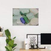 Bleek strand glas poster (Thuiskantoor)