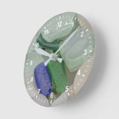 Bleek strand glas ronde klok (Hoek)