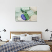 Bleek strandglas canvas afdruk (Insitu (Slaapkamer))