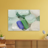 Bleek strandglas canvas afdruk (Insitu (Woonkamer))