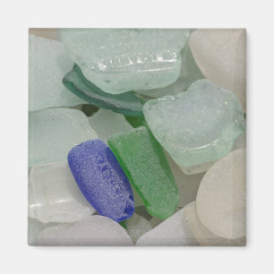 Bleek strandglas magneet
