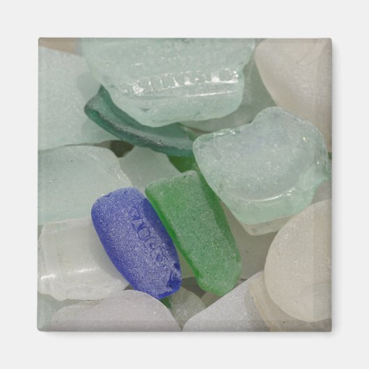 Bleek strandglas magneet (Voorkant)