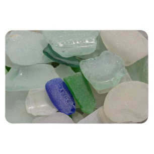Bleek strandglas magneet
