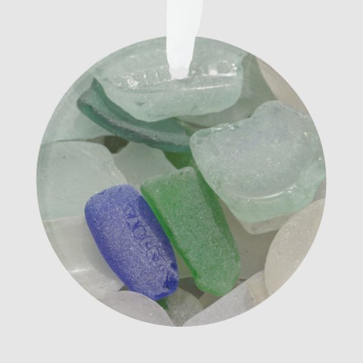 Bleek strandglas ornament (voorkant)