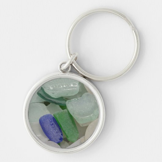 Bleek strandglas sleutelhanger (Voorkant)