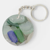 Bleek strandglas sleutelhanger (Achterkant)