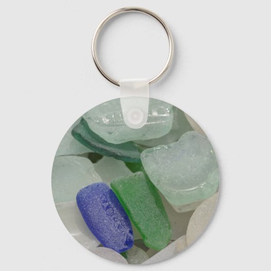 Bleek strandglas sleutelhanger (Voorkant)
