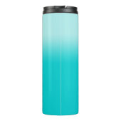 Bleek tot Donker Turquoise Gradiënt Eindexamenjaar Thermosbeker (Achterkant)