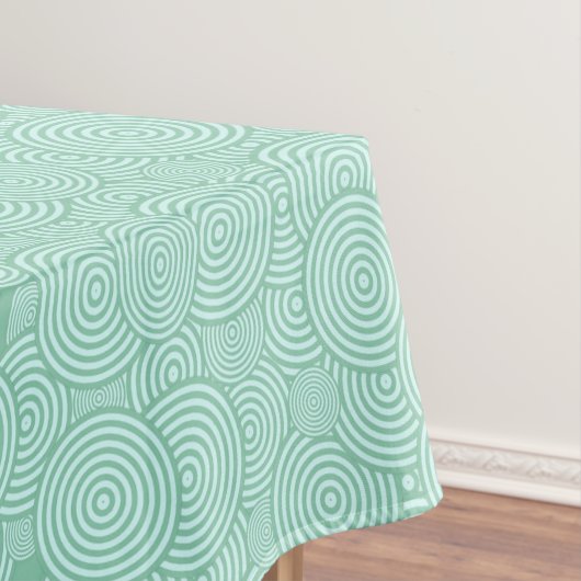 Bleek turquoise cirkels tafelkleed (Voorbeeld)