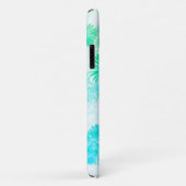 Bleek Turquoise Pastel Wild Flowers iPhone 11 Hoes (Achterkant/rechts)