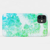 Bleek Turquoise Pastel Wild Flowers iPhone 11 Hoes (Achterkant (horizontaal))