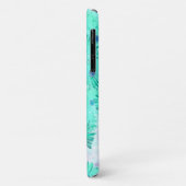 Bleek Turquoise Pastel Wild Flowers iPhone 11 Hoes (Achterkant/links)