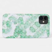 Bleek Turquoise Pastel Wild Flowers iPhone 11 Hoes (Achterkant (horizontaal))