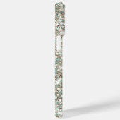 Bleek Turquoise Platina Glitter Glam Handtekening Case-Mate iPhone Case (Achterkant / Rechts)