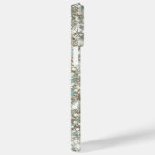 Bleek Turquoise Platinum Glittery Glam Signature Case-Mate iPhone Case (Achterkant / Rechts)