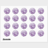 Bleek uitnodigingszegel voor lavender Wedding Ronde Sticker (Vel)