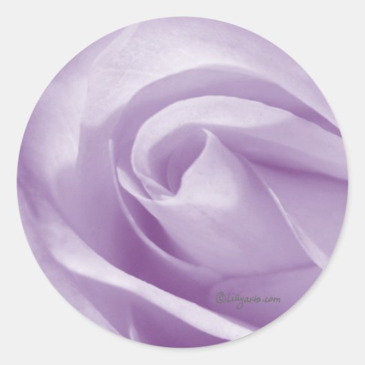Bleek uitnodigingszegel voor lavender Wedding Ronde Sticker (Voorkant)