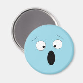 Bleek verrast Gekke gezicht Magnet (Voorkant / Achterkant)