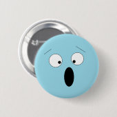 Bleek verrast geschokte Gekke gezichtsButton Ronde Button 5,7 Cm (Voorkant /achterkant)