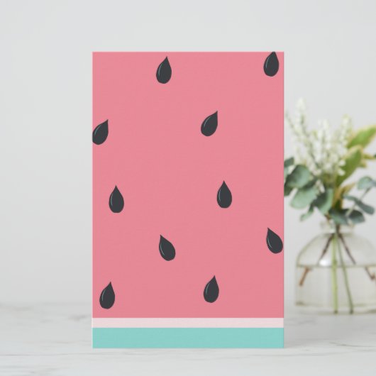 Bleek Watermeloen Briefpapier (Staand voorkant)