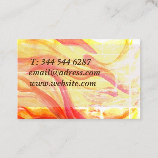 Bleek Waterverf Trendy Professional Visitekaartje (Achterkant)