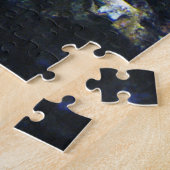 Bleek wit levend koraal in het donkere zeewater legpuzzel (Zijkant)