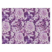 Bleek Wit/Violet herhaal roos Tafelkleed (Voorkant (Horizontaal))