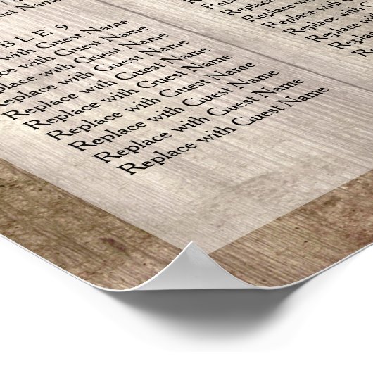 Bleek Wood en Ruwelijk Binnendriezakje Poster (Hoek)