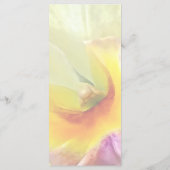 Bleek Yellow Cattleya Orchids Wedding Menu (Achterkant)