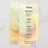 Bleek Yellow Cattleya Orchids Wedding Menu (Voorkant / Achterkant)